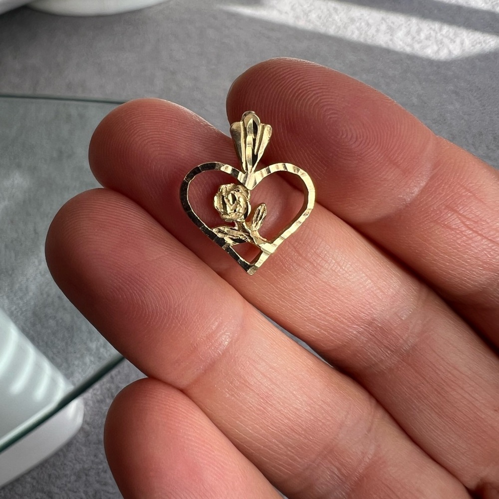 14k Yellow Gold Heart Pendant
